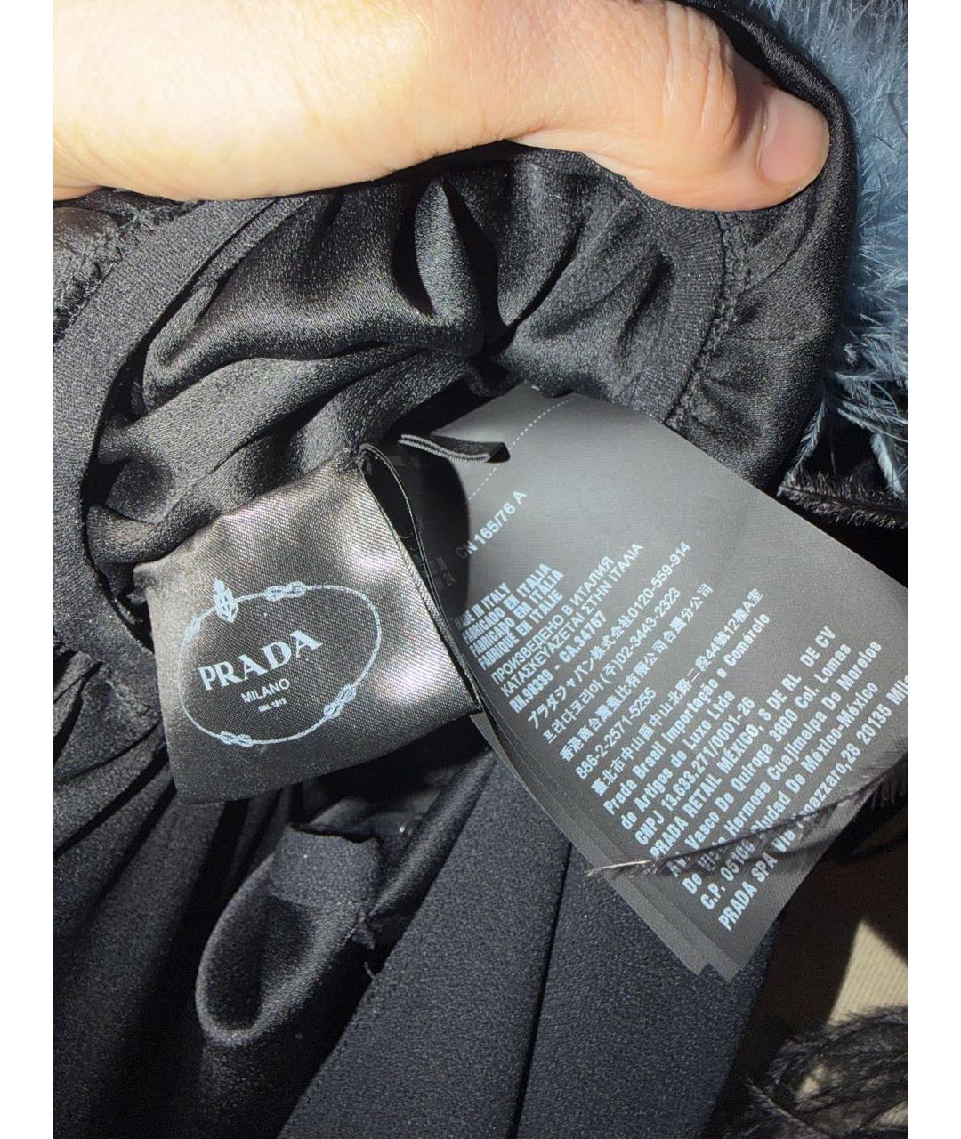 PRADA Черное вискозное вечернее платье, фото 6