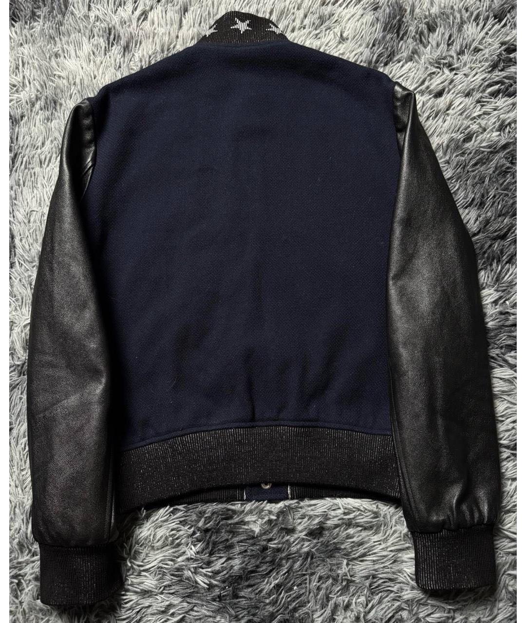 SAINT LAURENT Темно-синяя кожаная куртка, фото 2