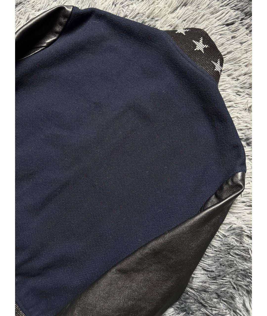 SAINT LAURENT Темно-синяя кожаная куртка, фото 3