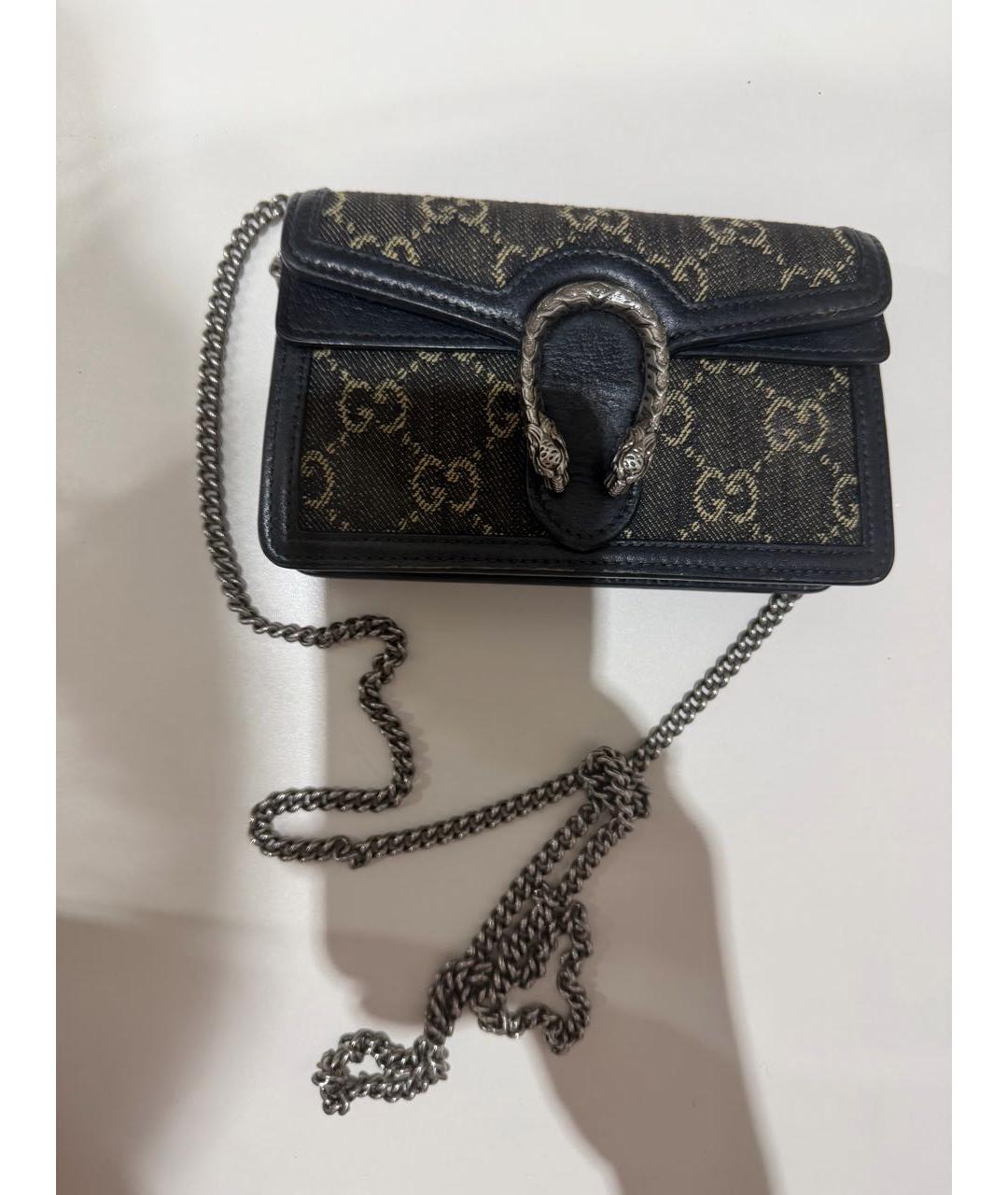 GUCCI Черная деним сумка через плечо, фото 3