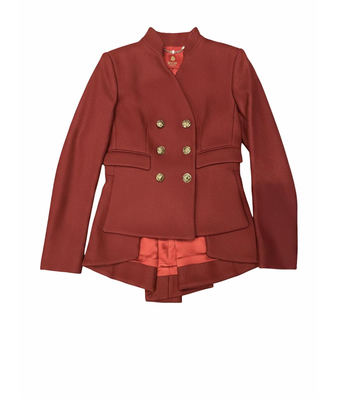 DONDUP Бордовое шерстяное пальто, фото 1