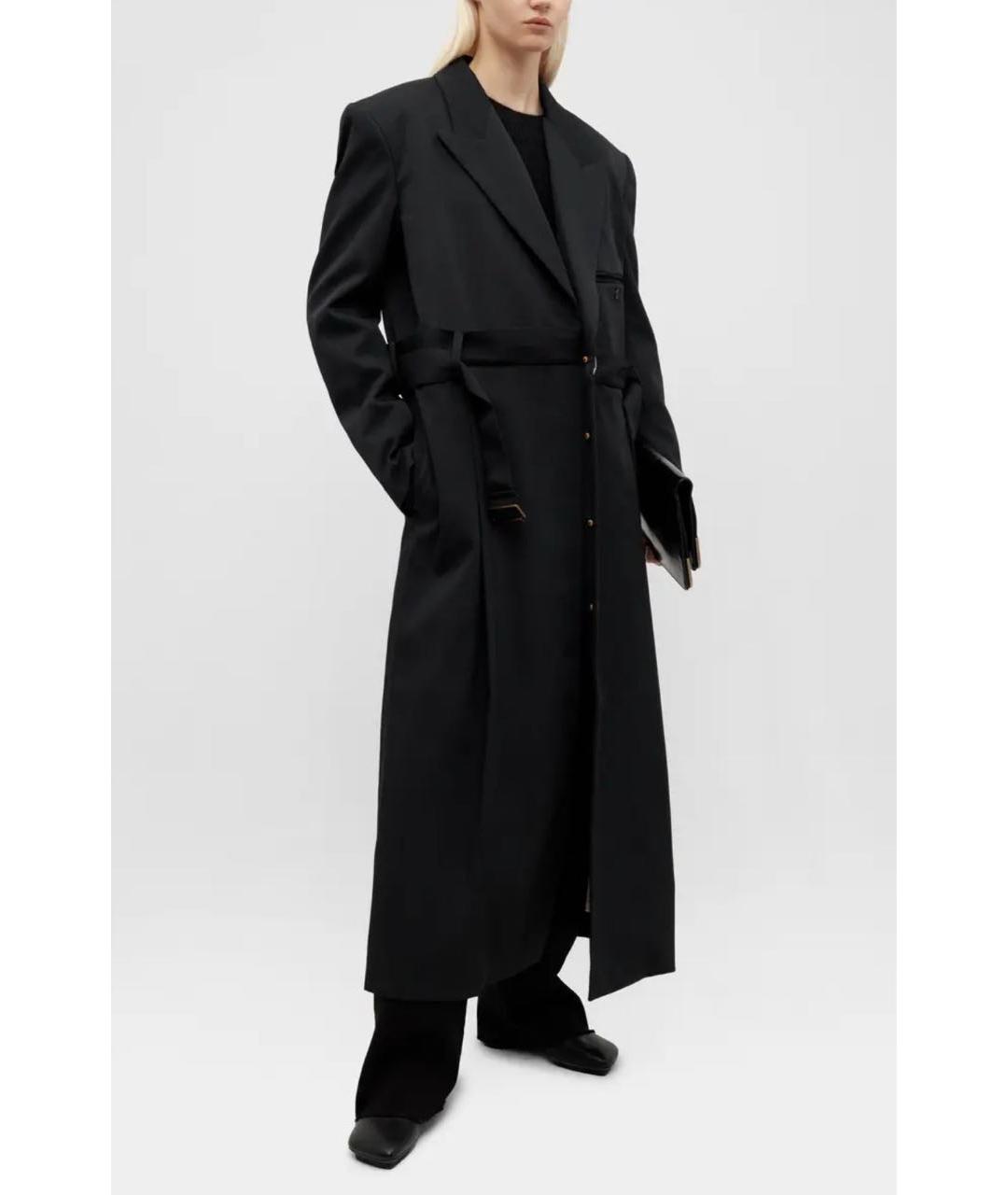 UMA WANG Черное пальто, фото 2