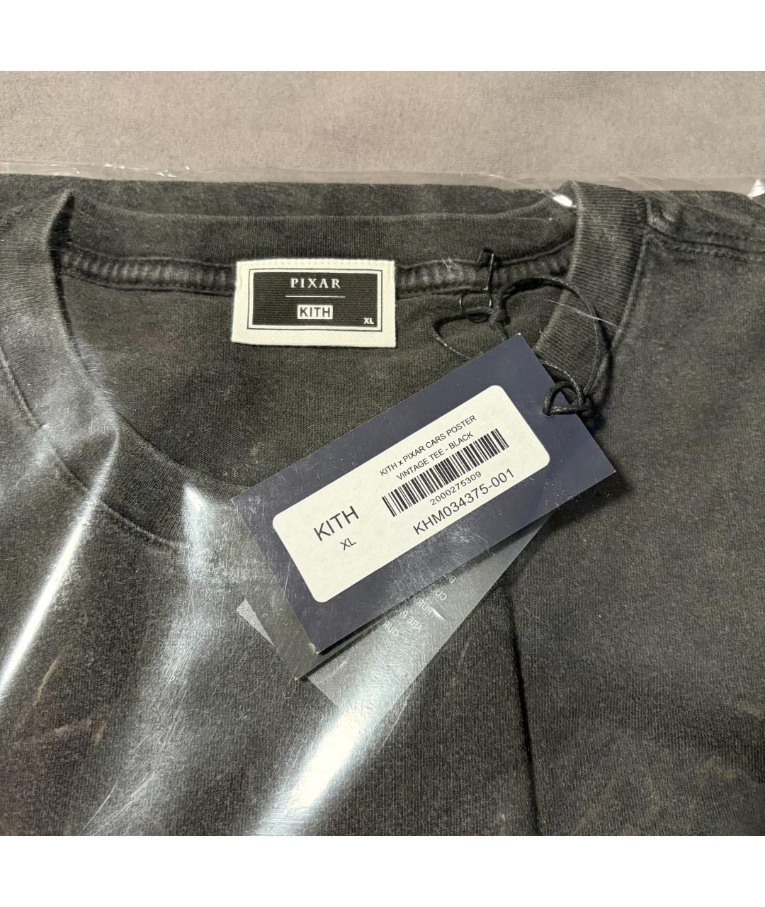 KITH Черная хлопковая футболка, фото 8