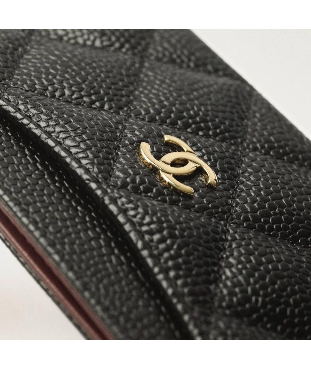 CHANEL Черный кожаный кардхолдер, фото 2