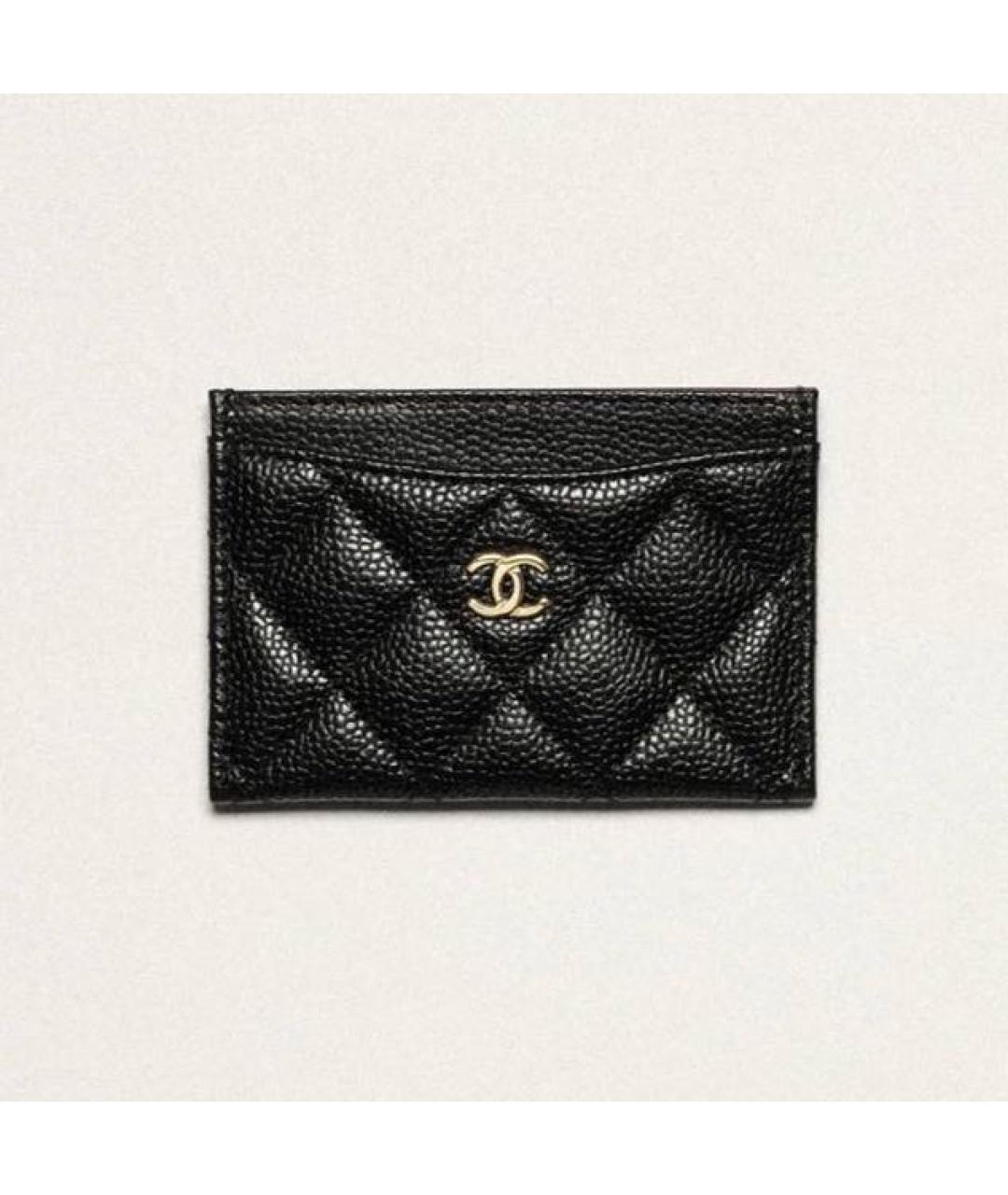 CHANEL Черный кожаный кардхолдер, фото 4