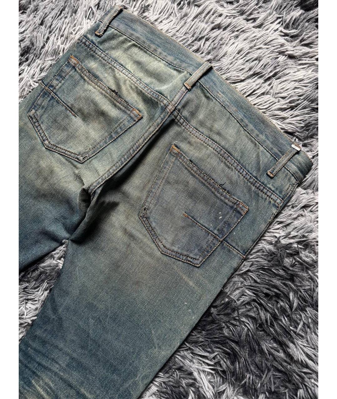 CHRISTIAN DIOR Голубые хлопковые джинсы скинни, фото 5