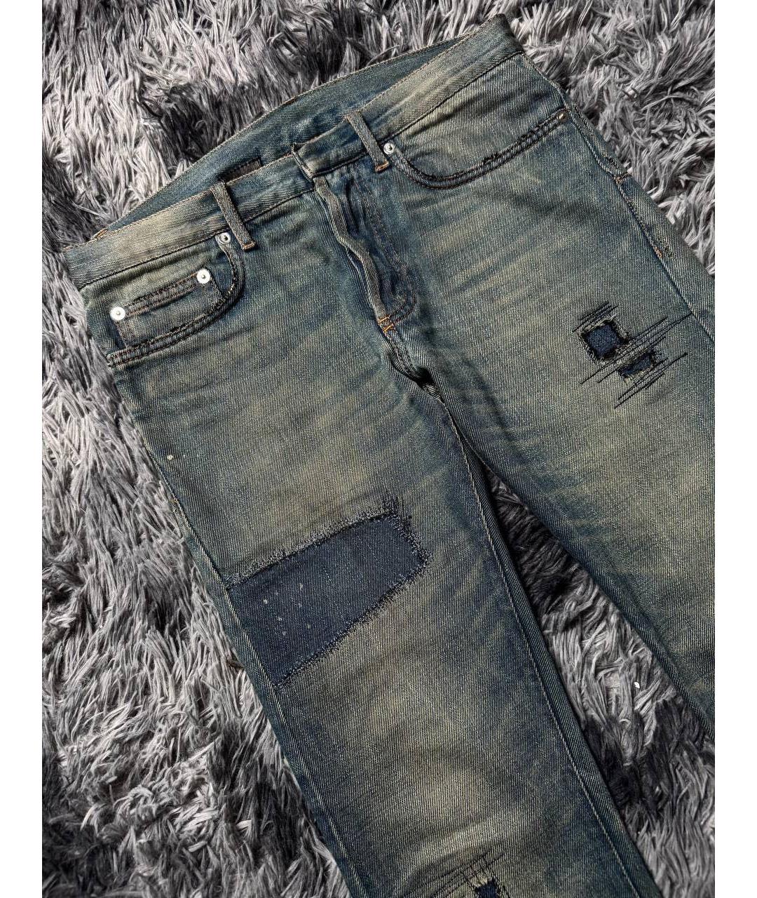 CHRISTIAN DIOR Голубые хлопковые джинсы скинни, фото 3