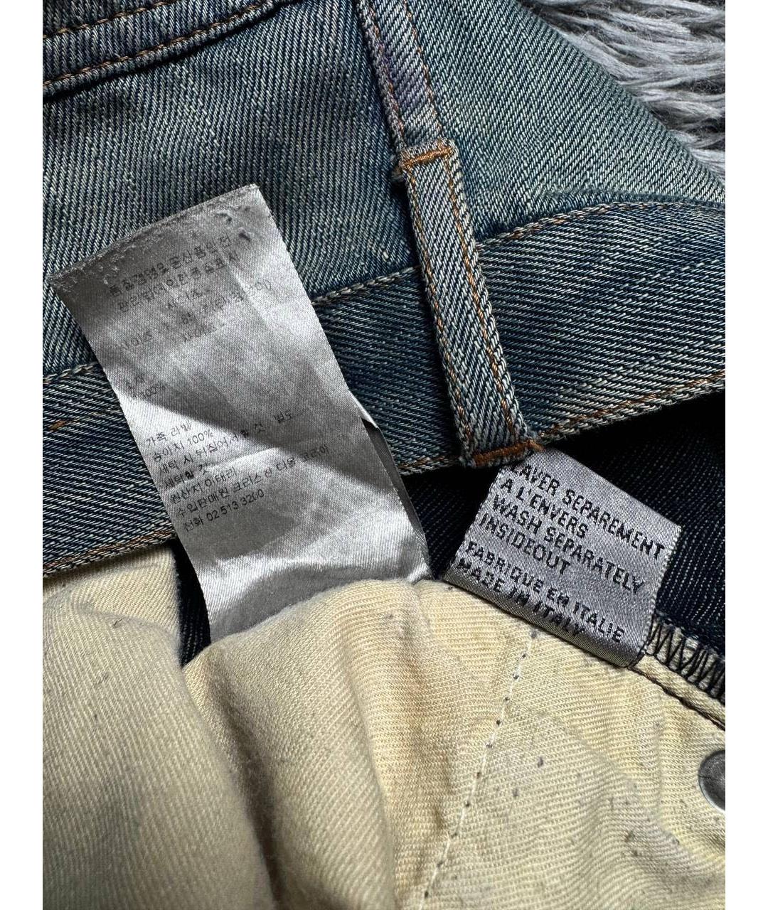 CHRISTIAN DIOR Голубые хлопковые джинсы скинни, фото 8