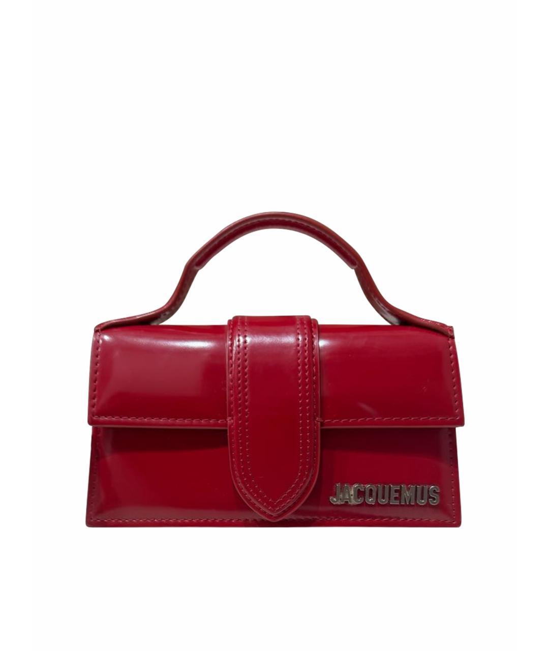 JACQUEMUS Красная кожаная сумка через плечо, фото 5