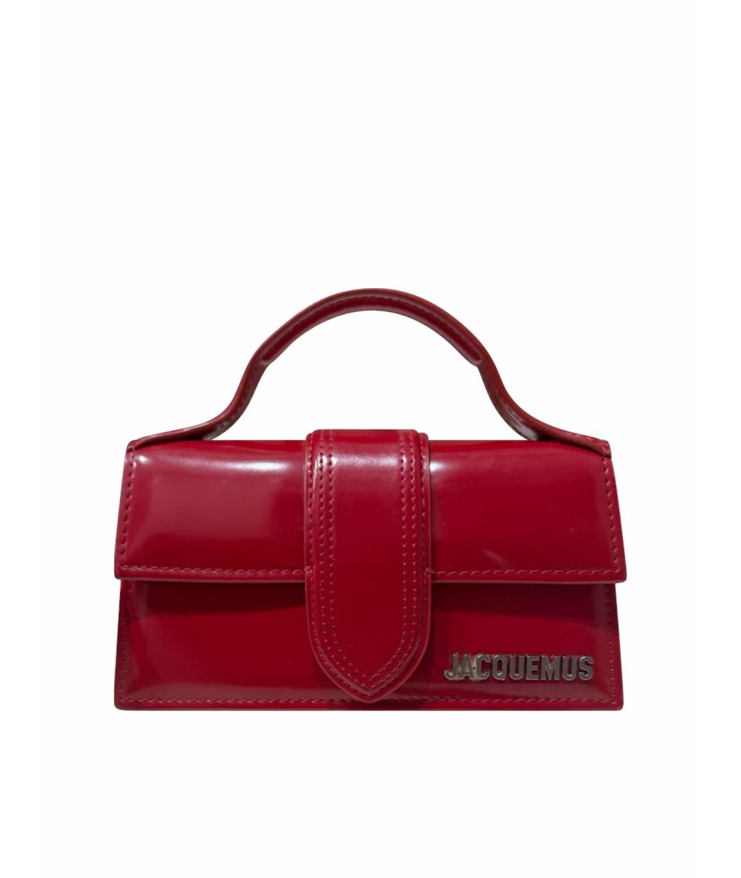 JACQUEMUS Красная кожаная сумка через плечо, фото 1