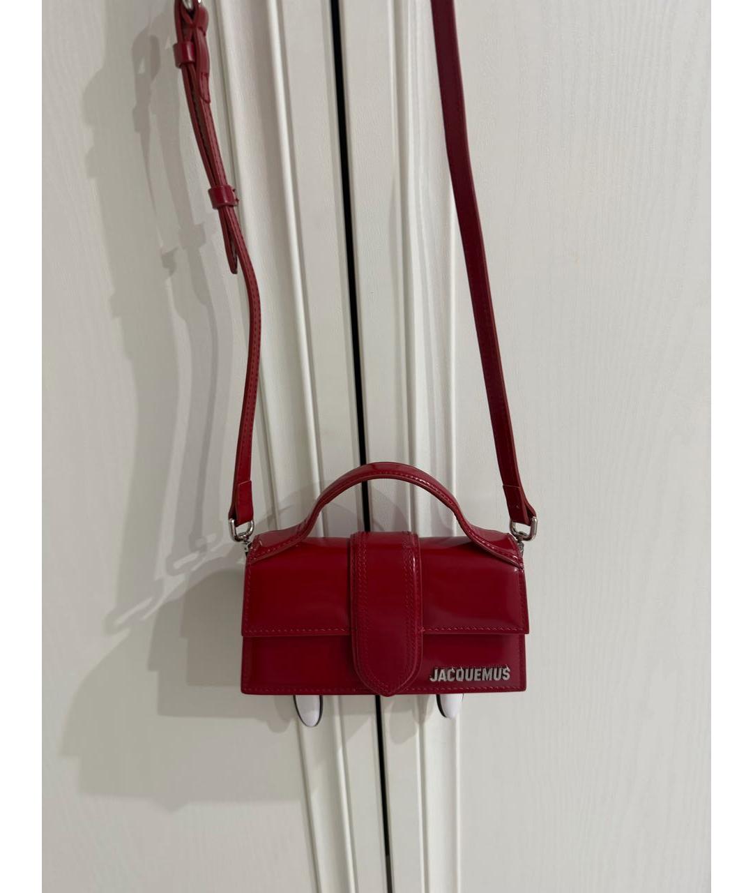JACQUEMUS Красная кожаная сумка через плечо, фото 2