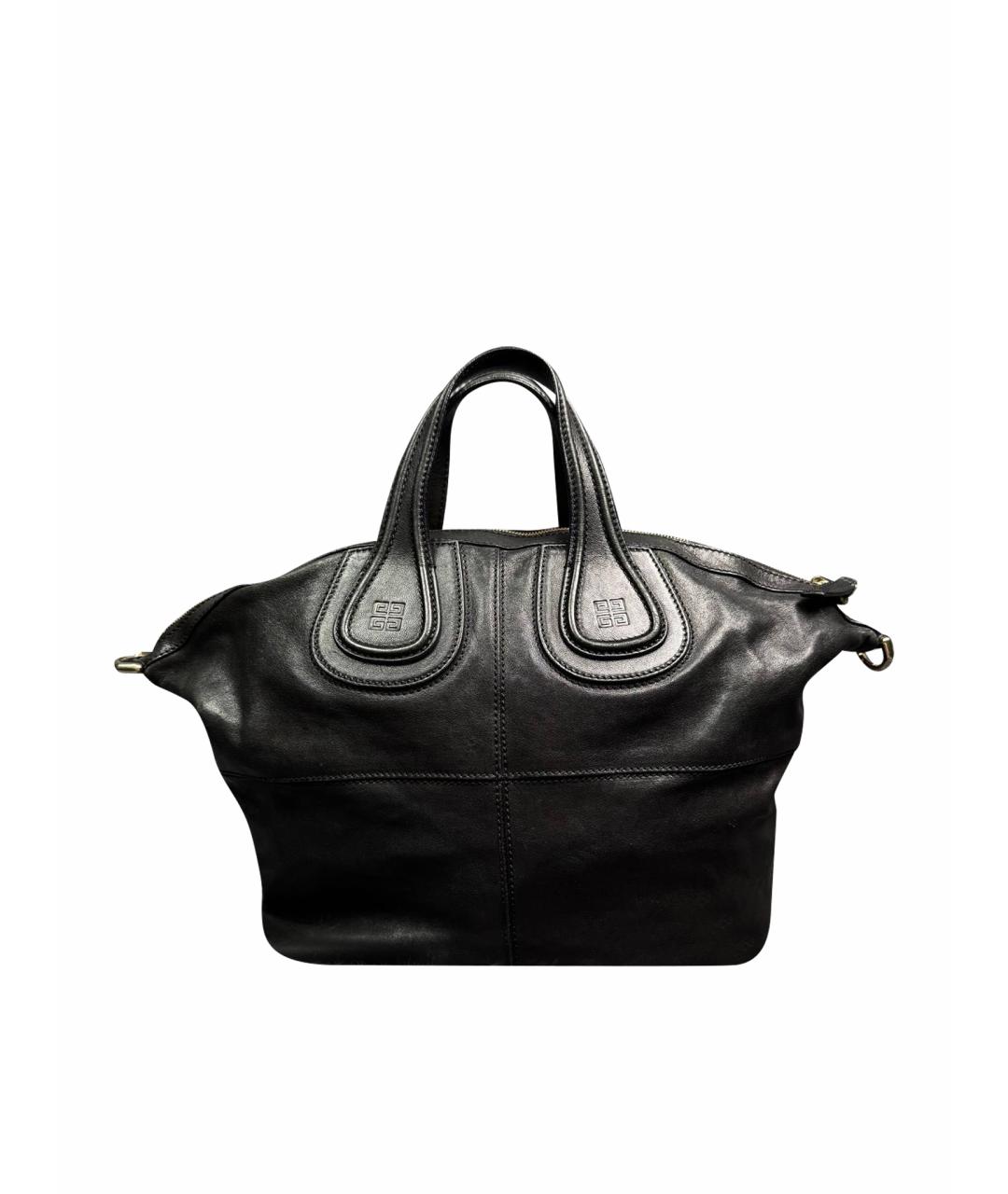 GIVENCHY Черная кожаная сумка с короткими ручками, фото 1