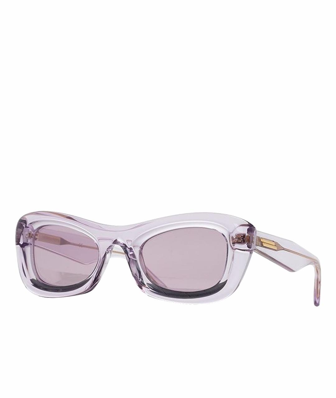 BOTTEGA VENETA Фиолетовые пластиковые солнцезащитные очки, фото 5
