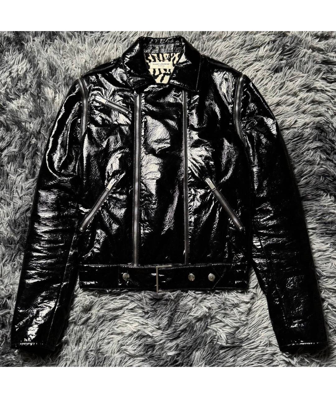 SAINT LAURENT Черная кожаная куртка, фото 7