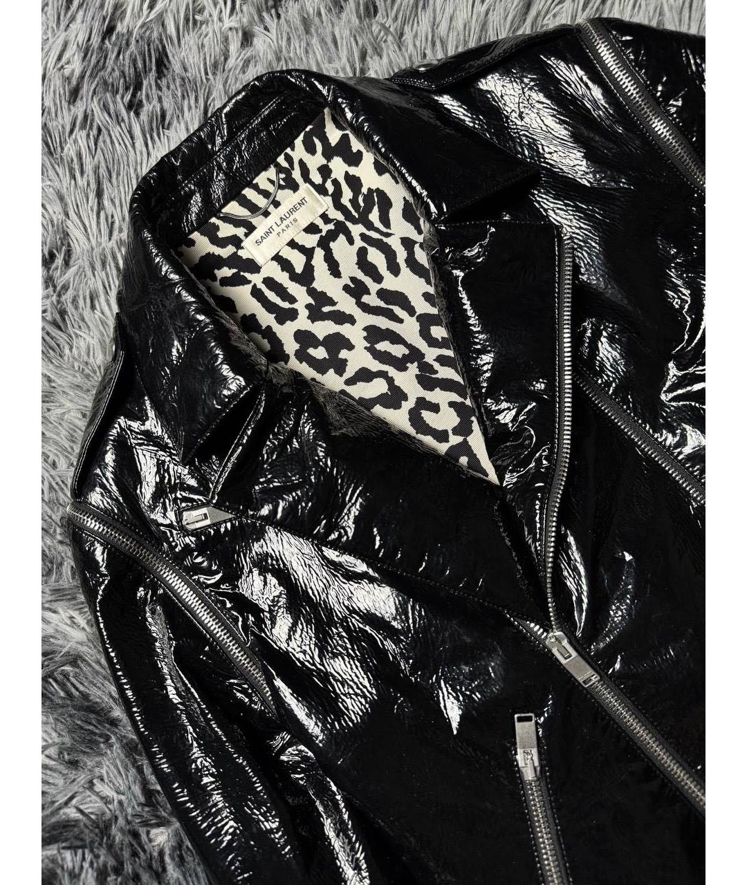 SAINT LAURENT Черная кожаная куртка, фото 5