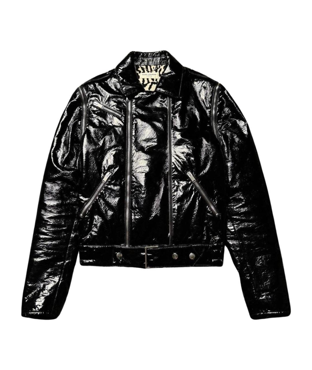 SAINT LAURENT Черная кожаная куртка, фото 1