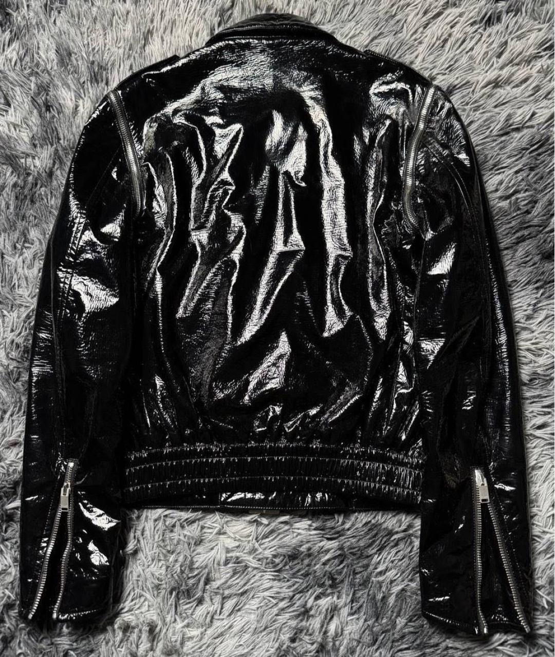 SAINT LAURENT Черная кожаная куртка, фото 6