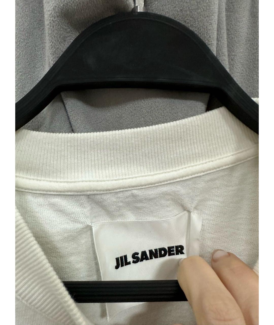 JIL SANDER Белый хлопковый джемпер / свитер, фото 3