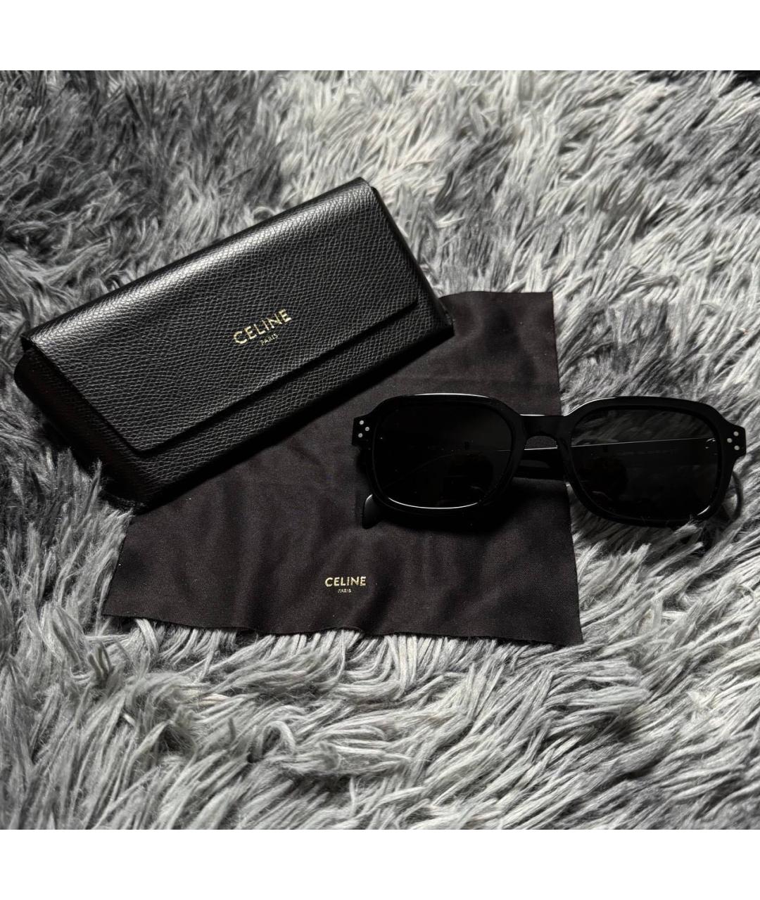 CELINE Черные пластиковые солнцезащитные очки, фото 2