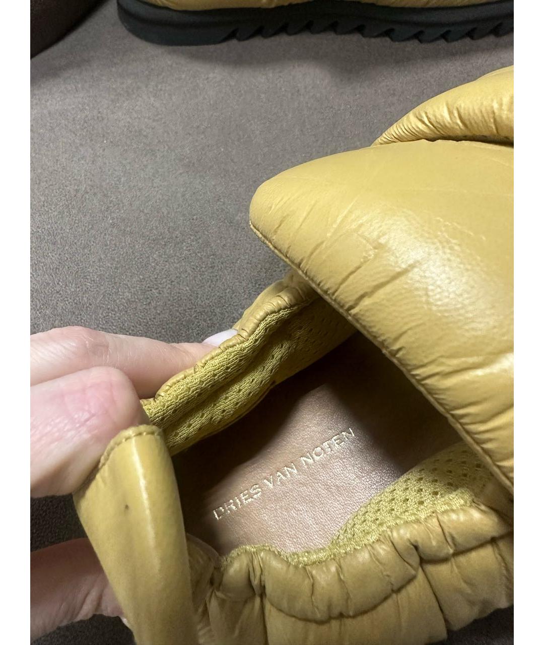 DRIES VAN NOTEN Горчичные мокасины, фото 5