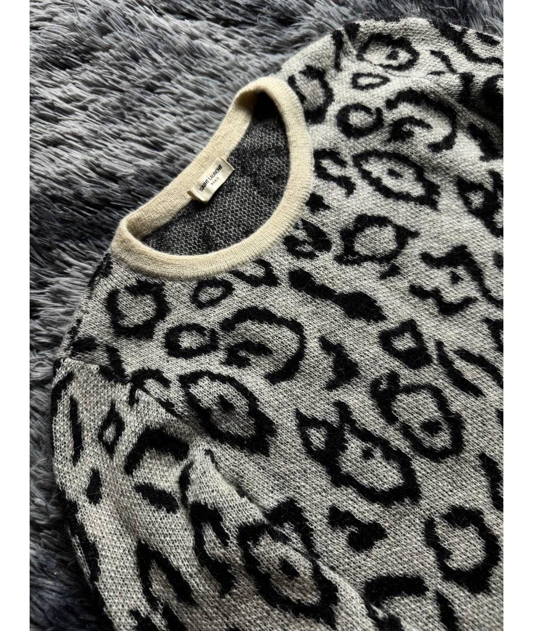 SAINT LAURENT Серый шерстяной джемпер / свитер, фото 3