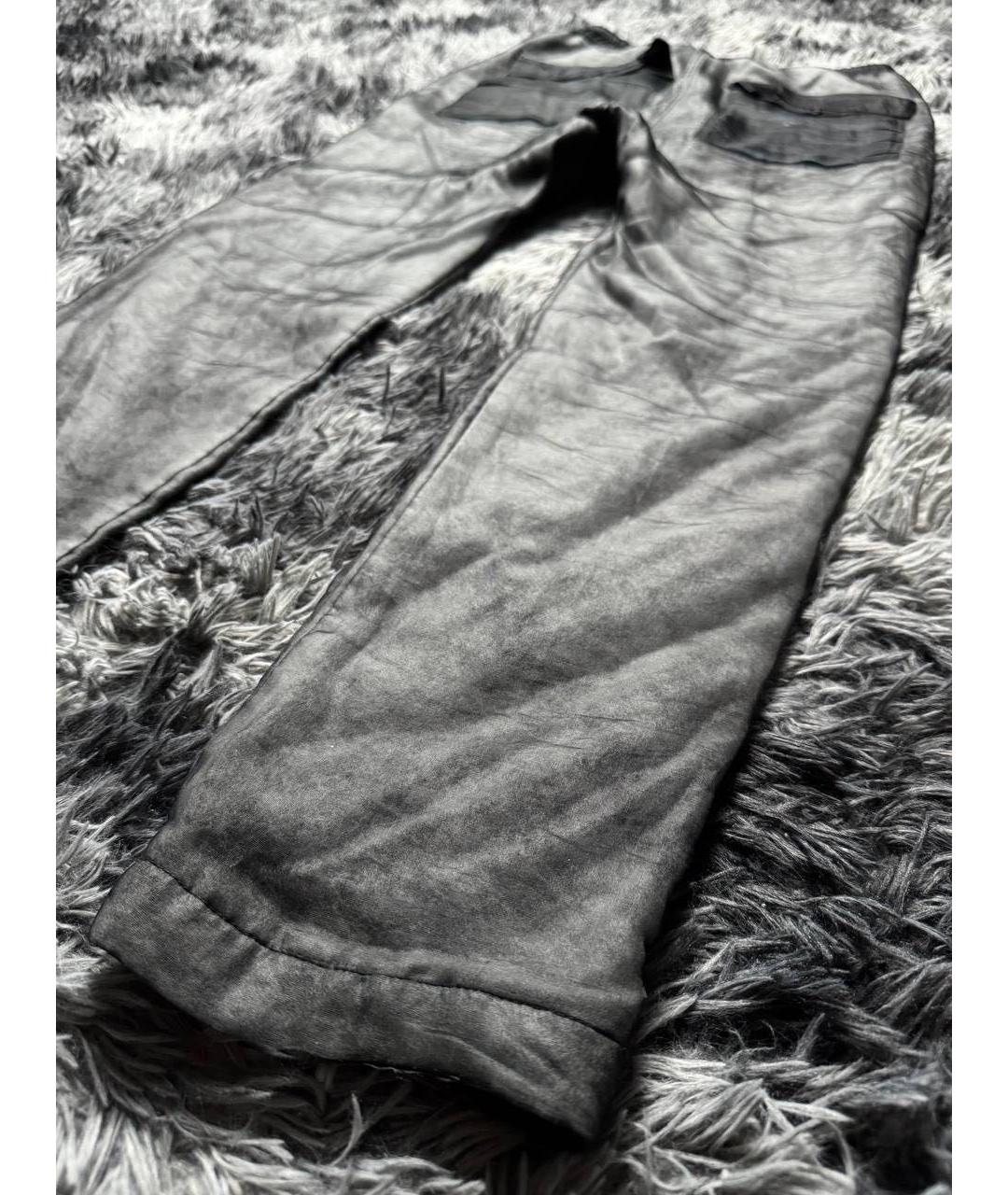 RICK OWENS Серые хлопковые повседневные брюки, фото 4