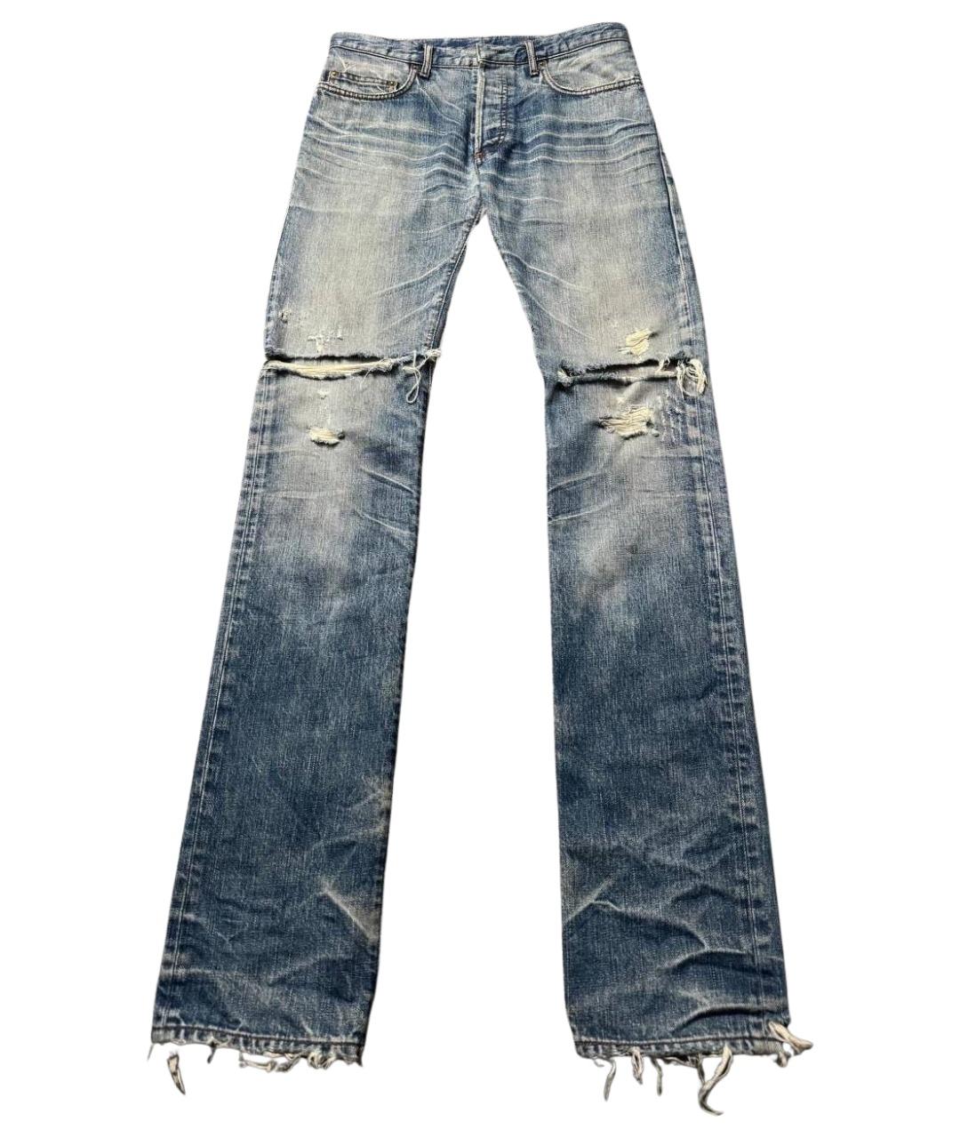 CHRISTIAN DIOR Синие хлопковые джинсы скинни, фото 1