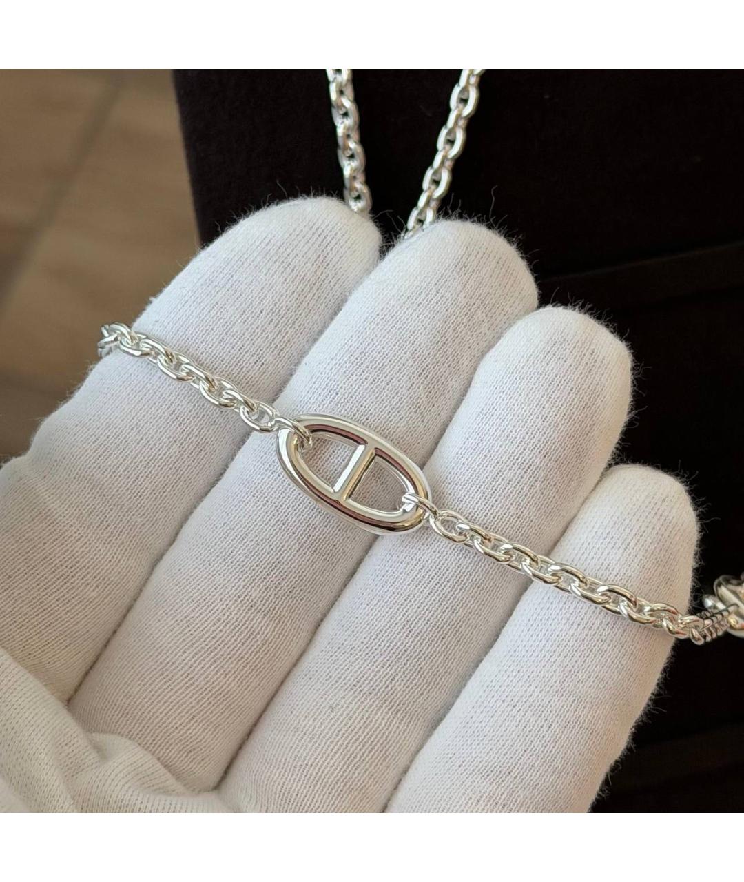 HERMES Серебряное серебряное колье, фото 3
