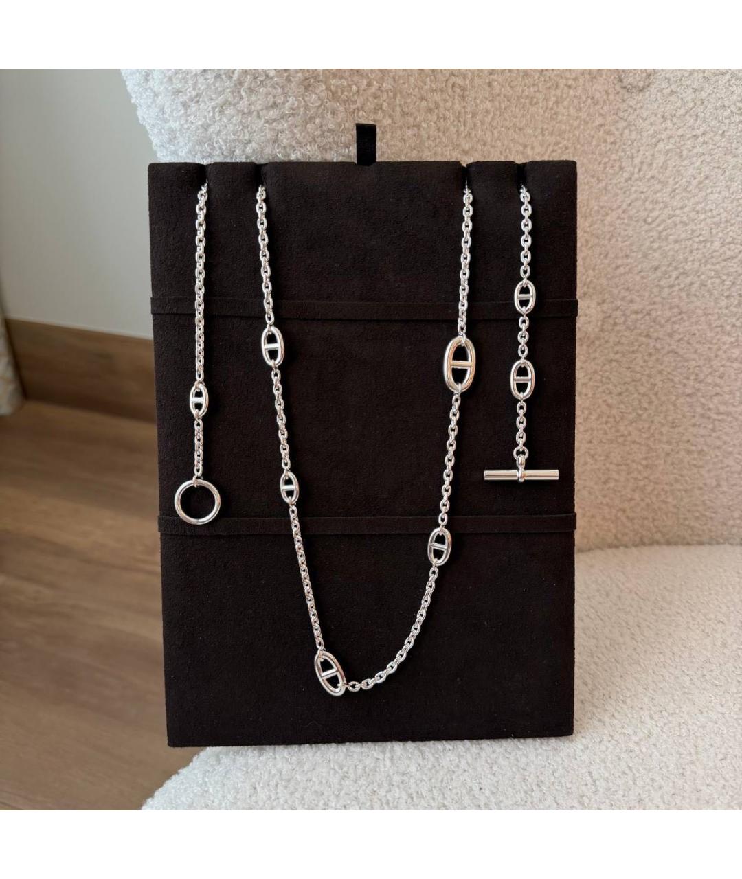 HERMES Серебряное серебряное колье, фото 2