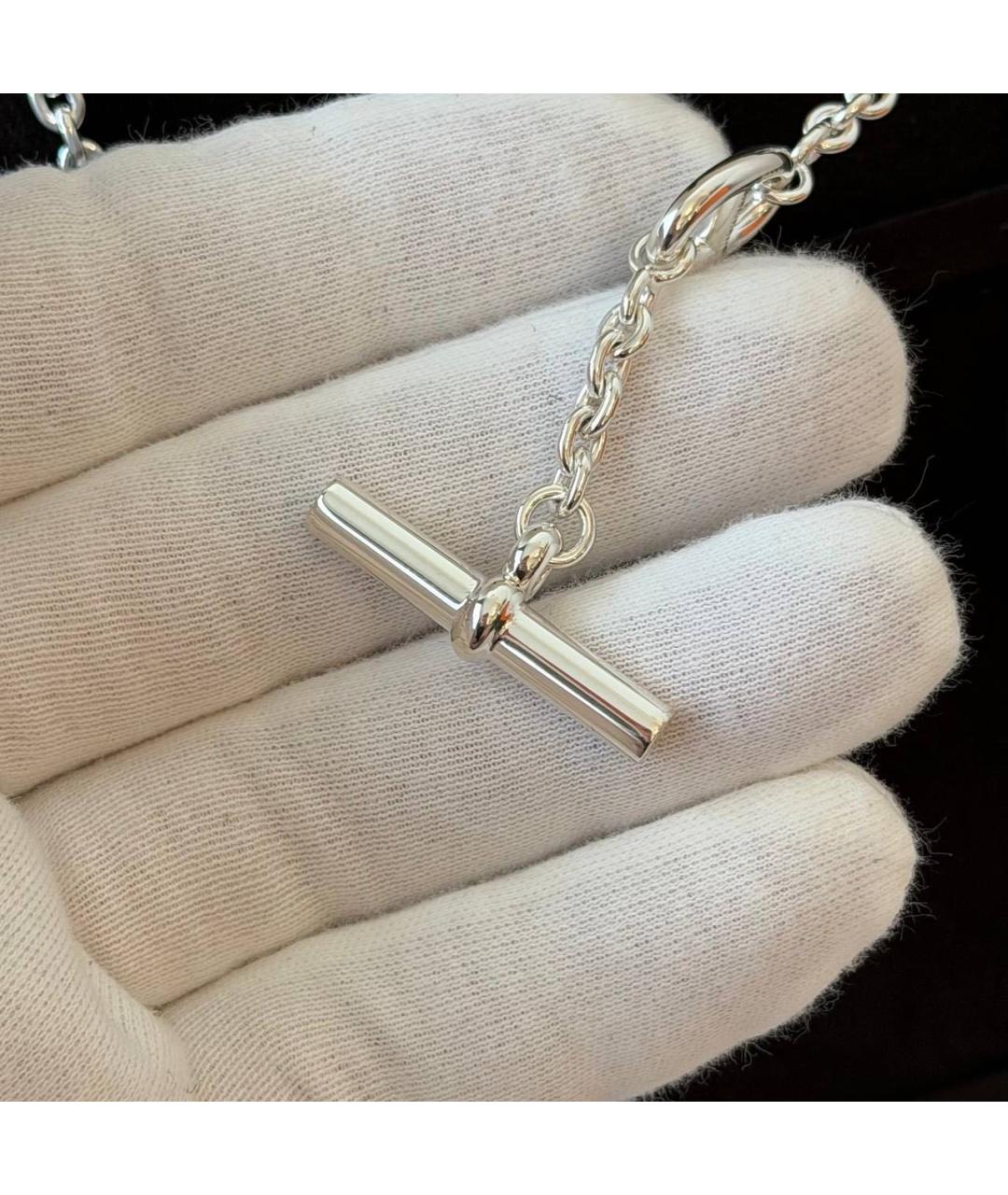 HERMES Серебряное серебряное колье, фото 5