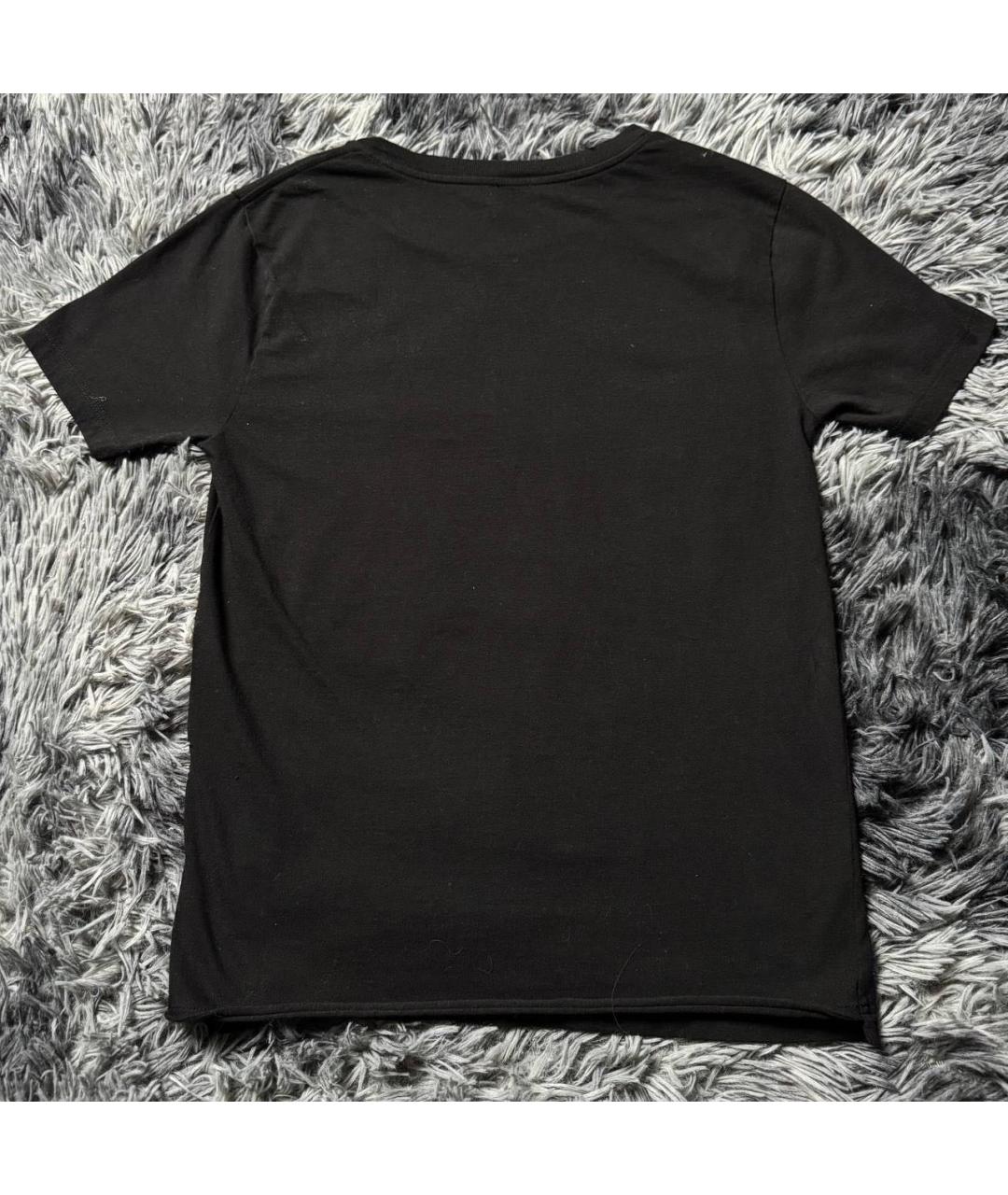 SAINT LAURENT Черная хлопковая футболка, фото 3