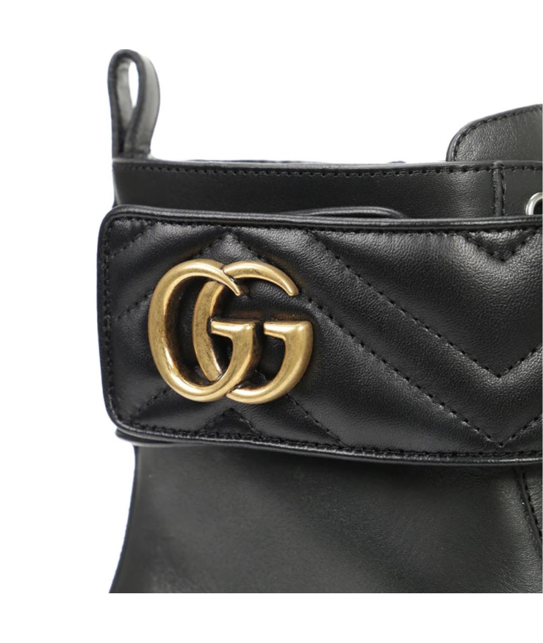 GUCCI Черные кожаные ботинки, фото 5