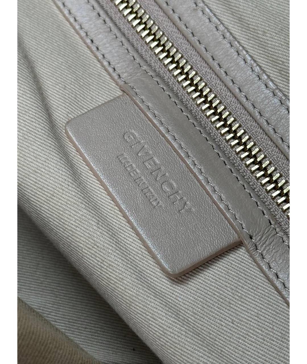 GIVENCHY Горчичная кожаная сумка с короткими ручками, фото 6