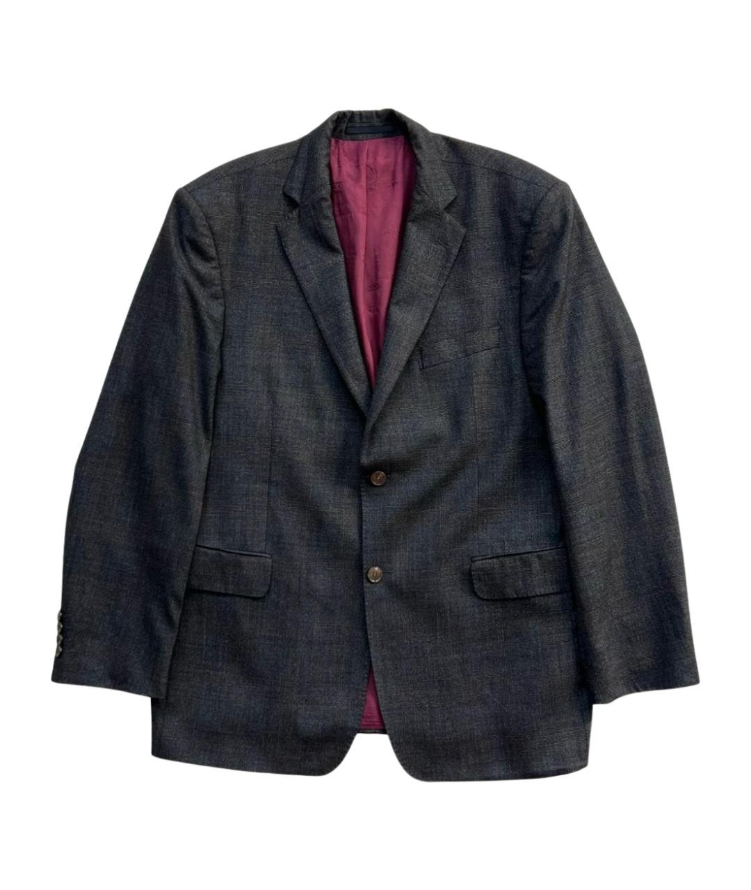 LORO PIANA Серый шерстяной пиджак, фото 1