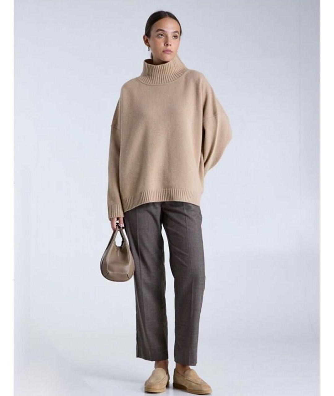 MAX MARA Бежевая шерстяная водолазка, фото 7