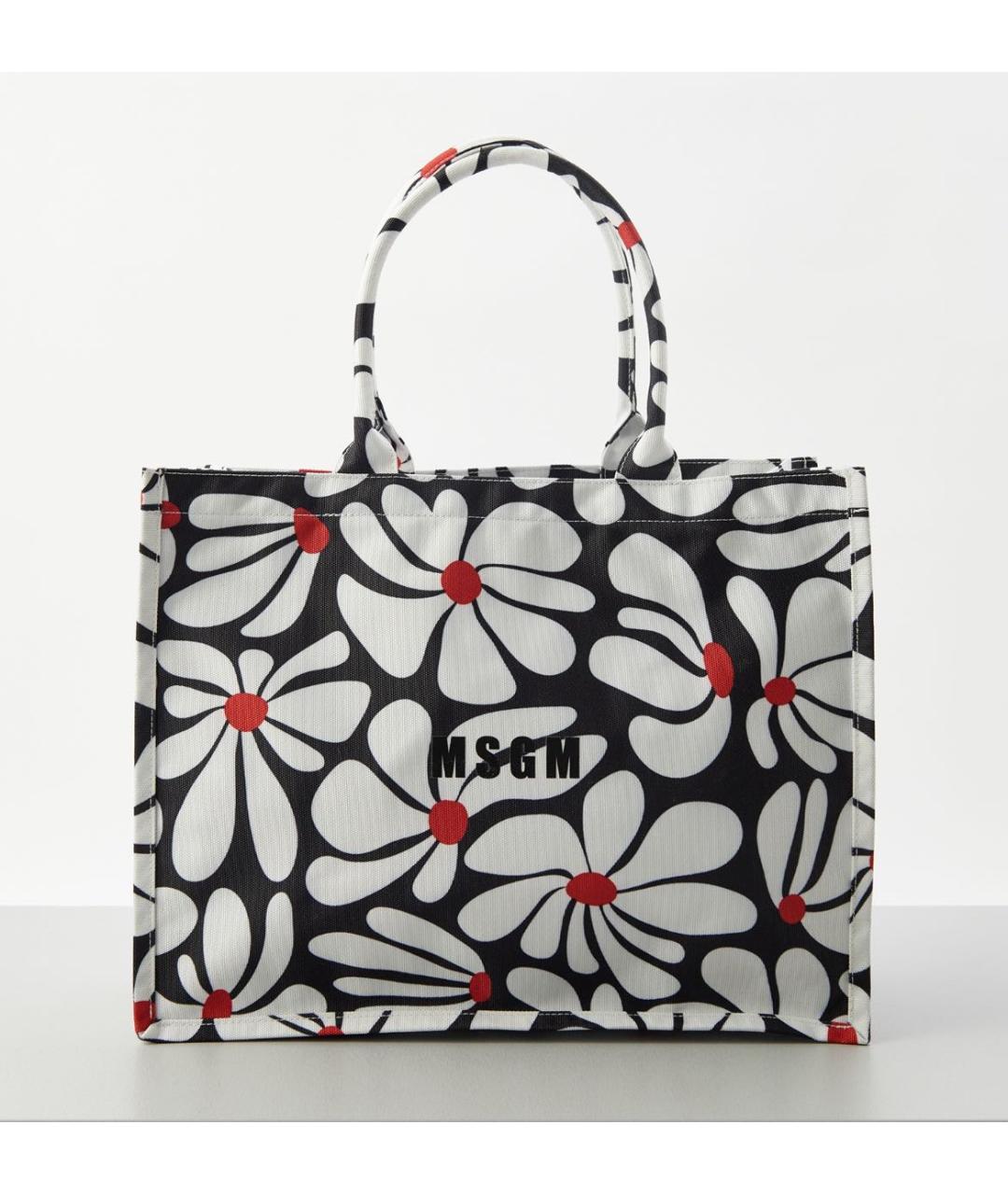 MSGM Черная тканевая сумка тоут, фото 7