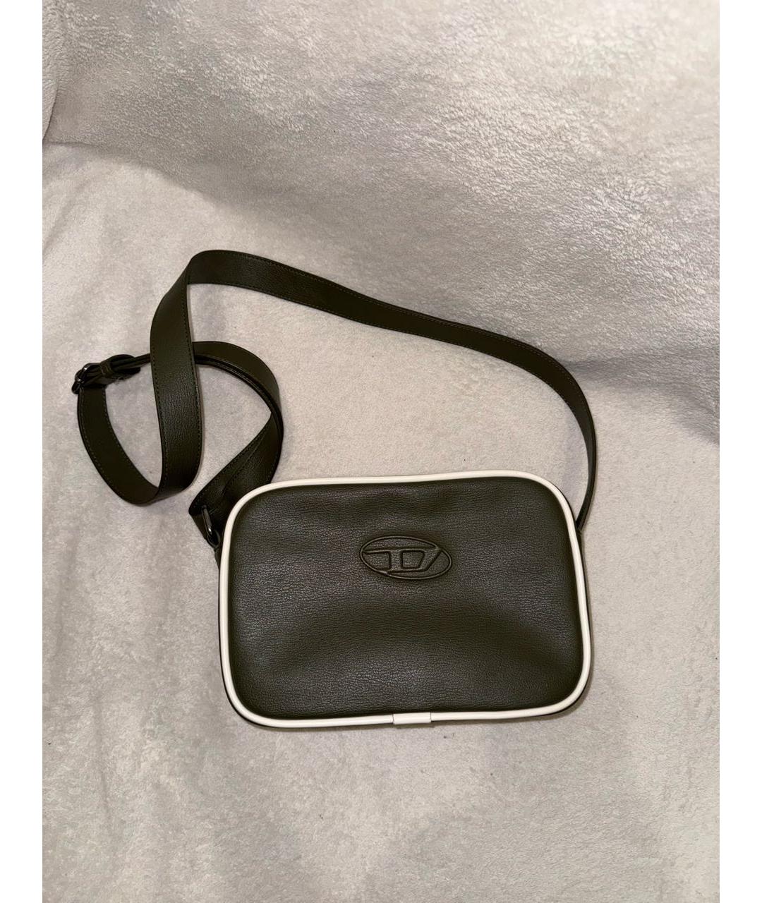 DIESEL Зеленая кожаная сумка на плечо, фото 5