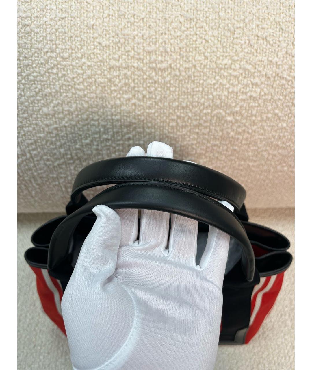 BALENCIAGA Красная тканевая сумка с короткими ручками, фото 8