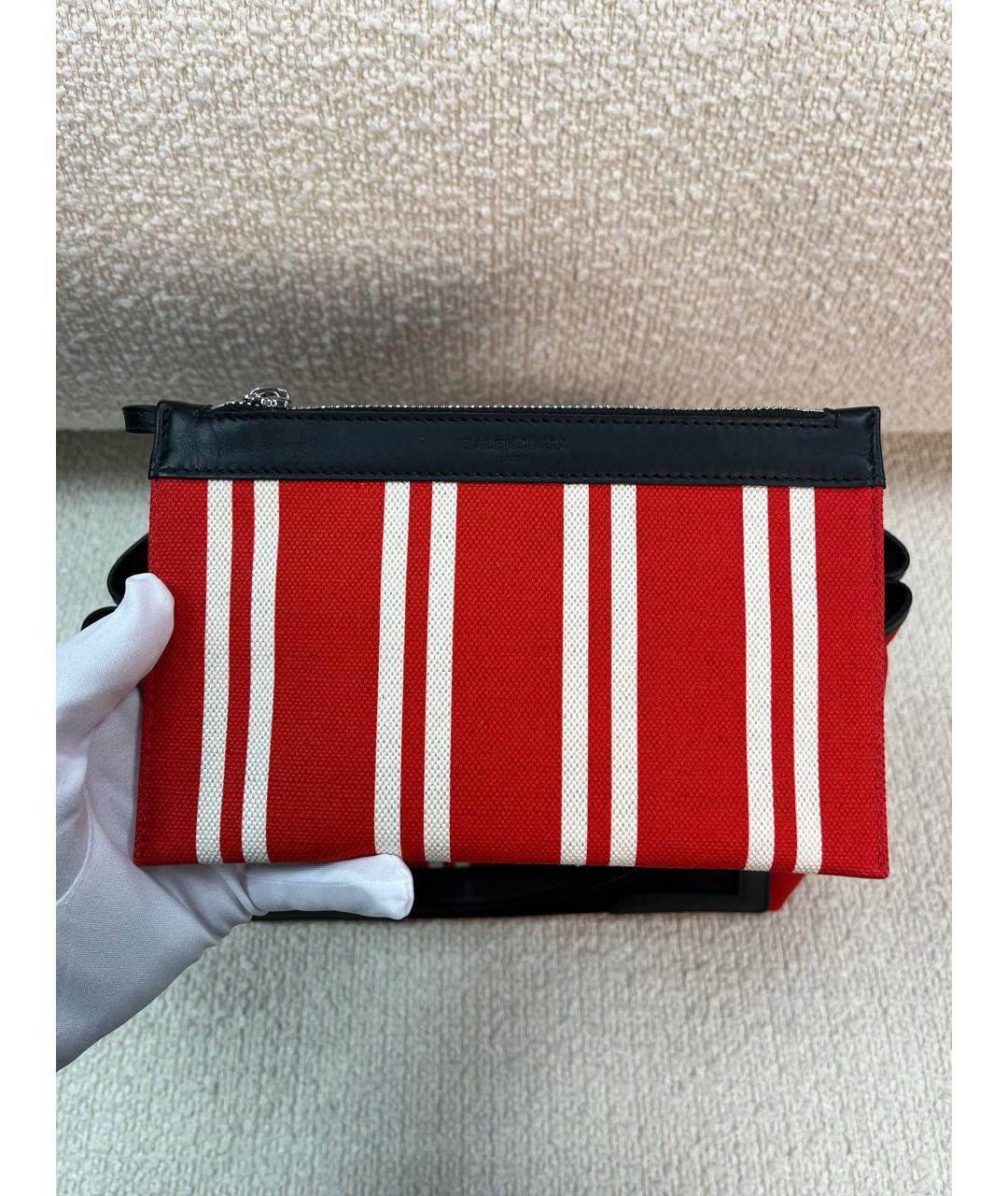 BALENCIAGA Красная тканевая сумка с короткими ручками, фото 7