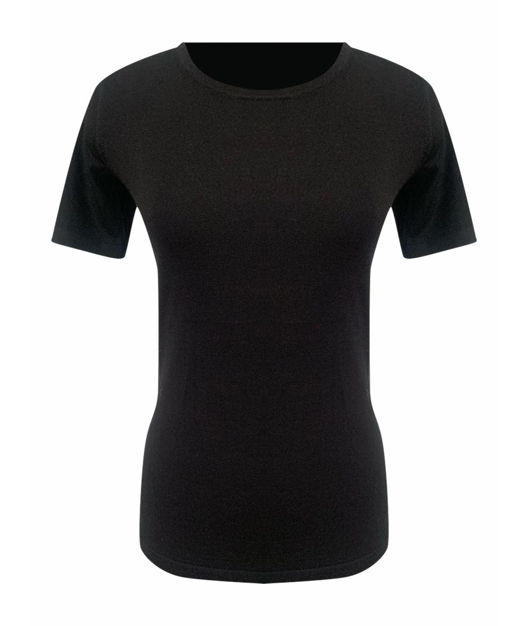 CHANEL Черная шерстяная футболка, фото 1