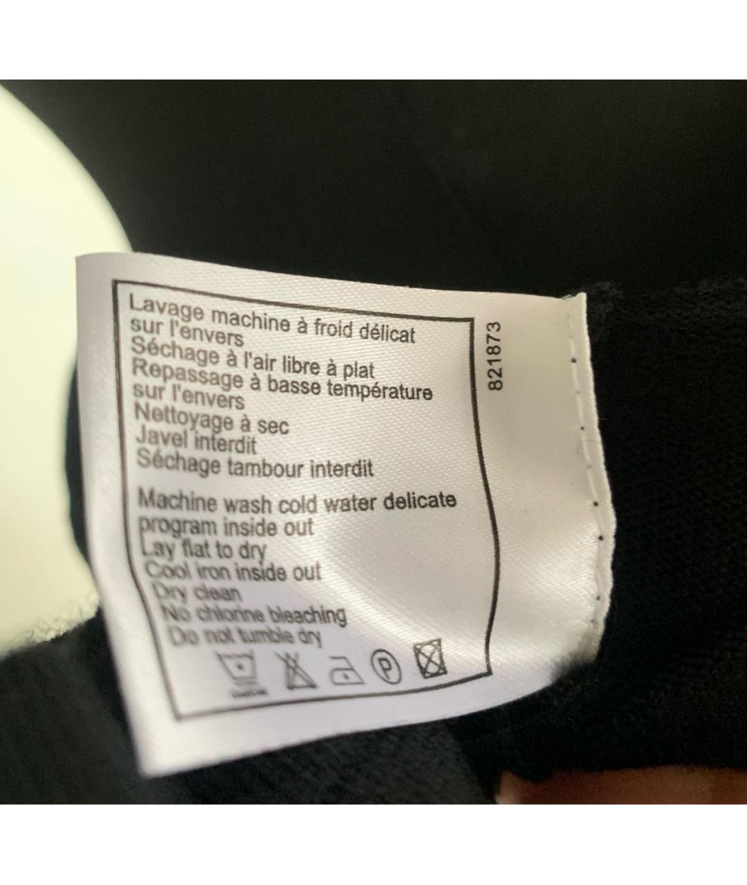 CHANEL Черная шерстяная футболка, фото 4