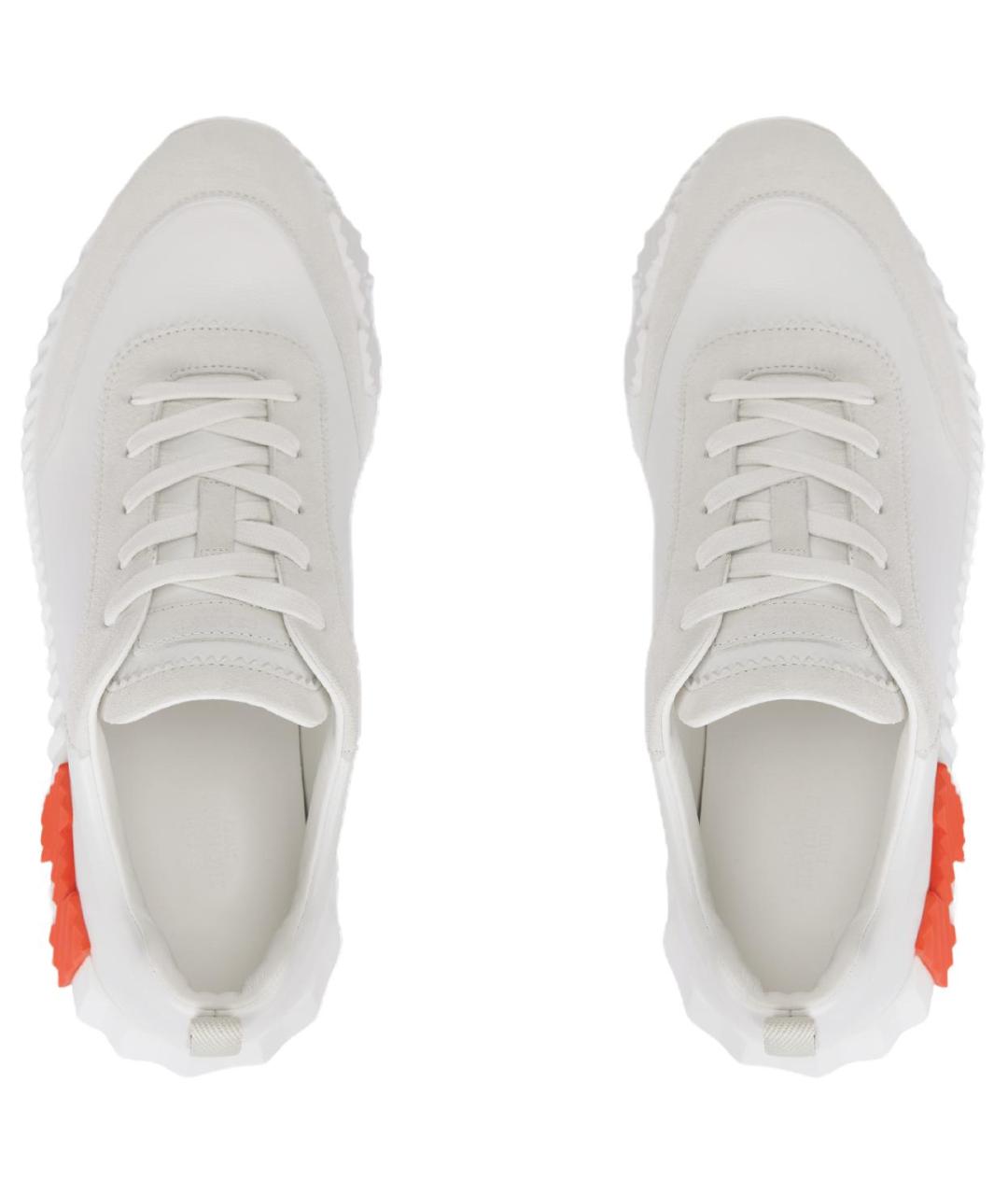 HERMES Белые кожаные низкие кроссовки / кеды, фото 4