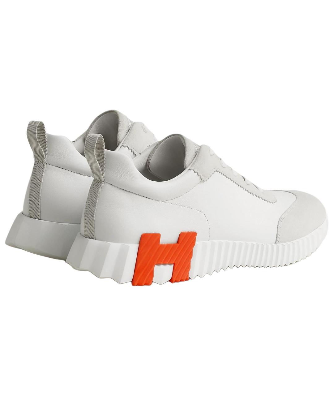 HERMES Белые кожаные низкие кроссовки / кеды, фото 3