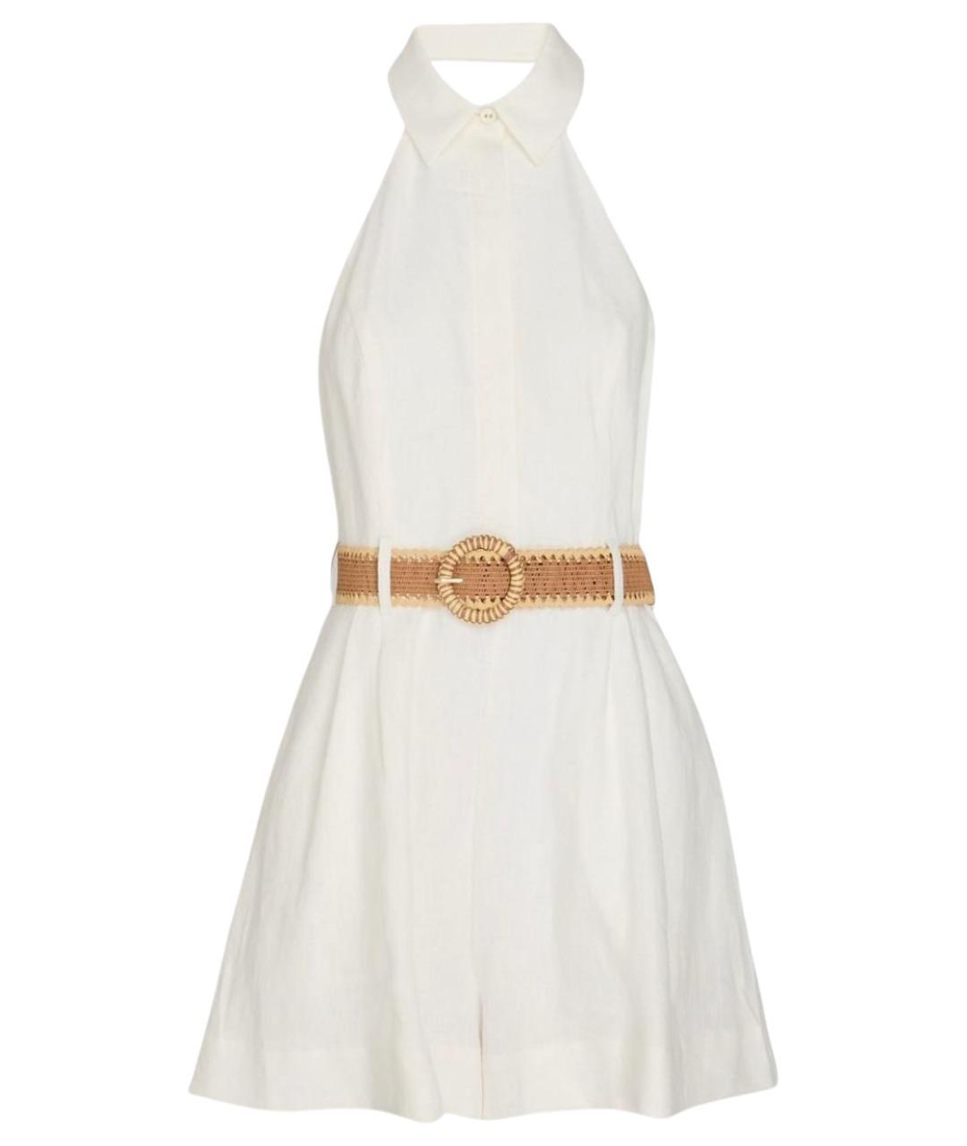ZIMMERMANN Белый льняной комбинезон, фото 1