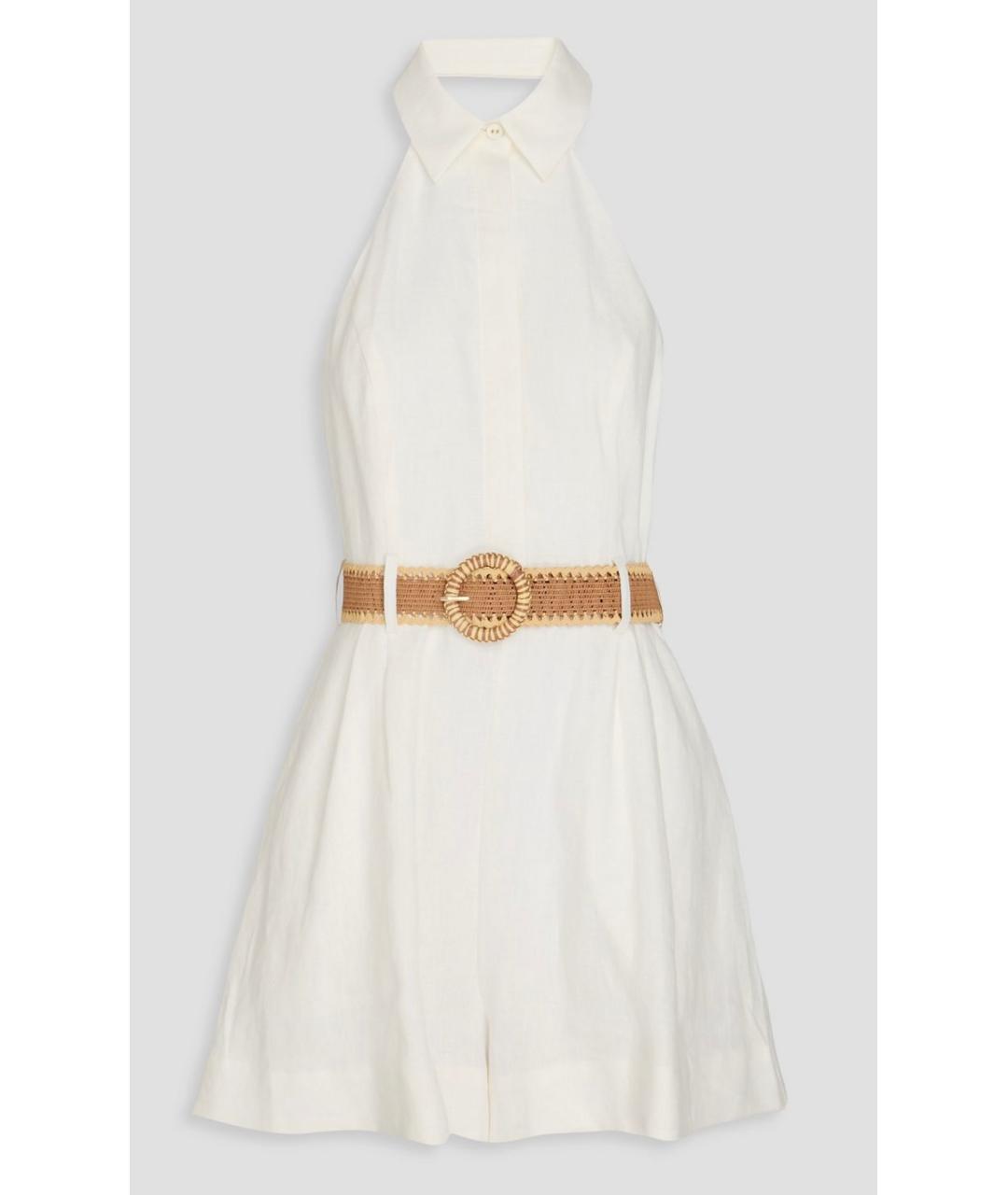 ZIMMERMANN Белый льняной комбинезон, фото 8