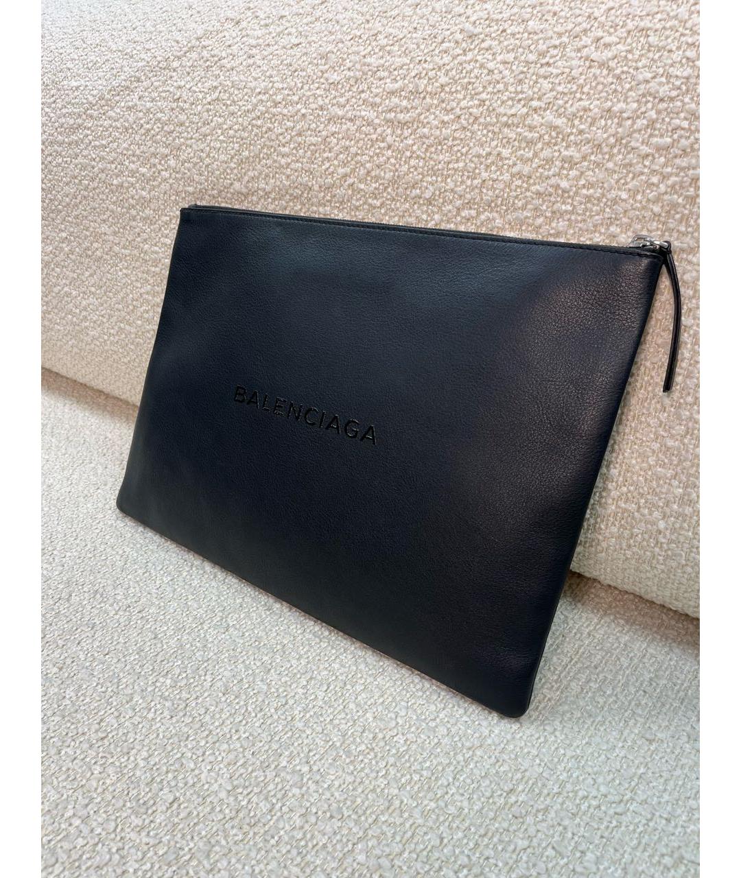 BALENCIAGA Черная кожаная папка для документов, фото 5