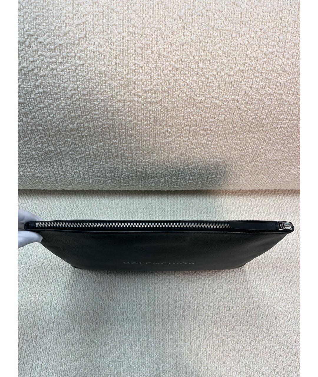 BALENCIAGA Черная кожаная папка для документов, фото 4