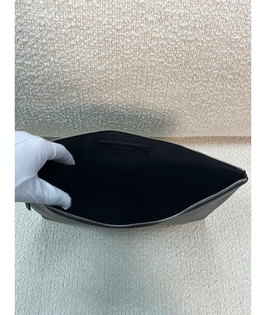 BALENCIAGA Черная кожаная папка для документов, фото 6