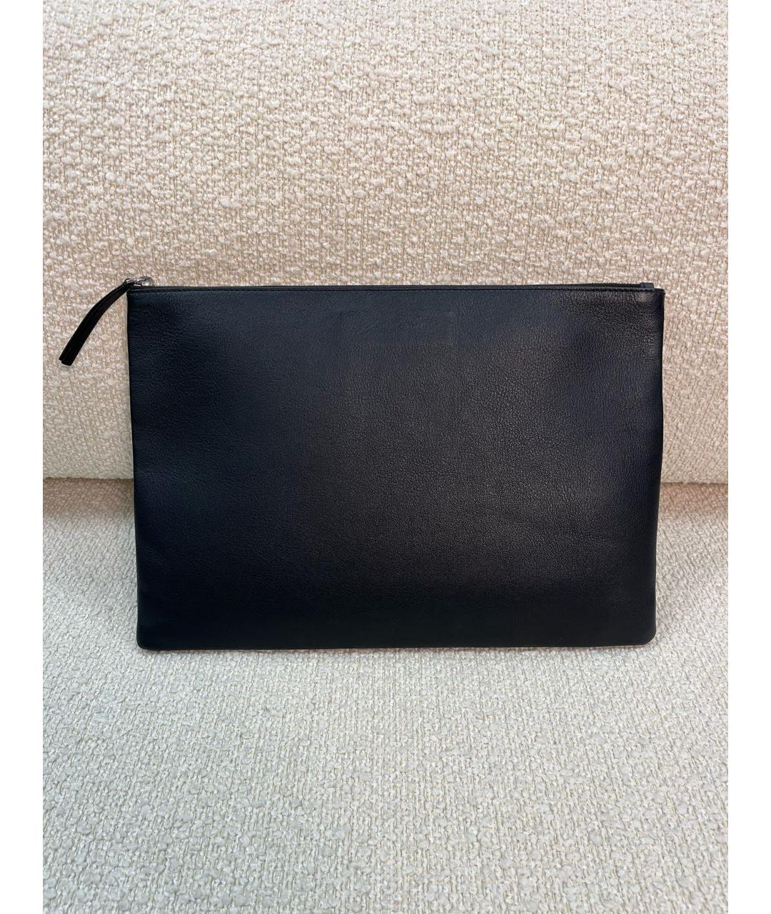 BALENCIAGA Черная кожаная папка для документов, фото 3