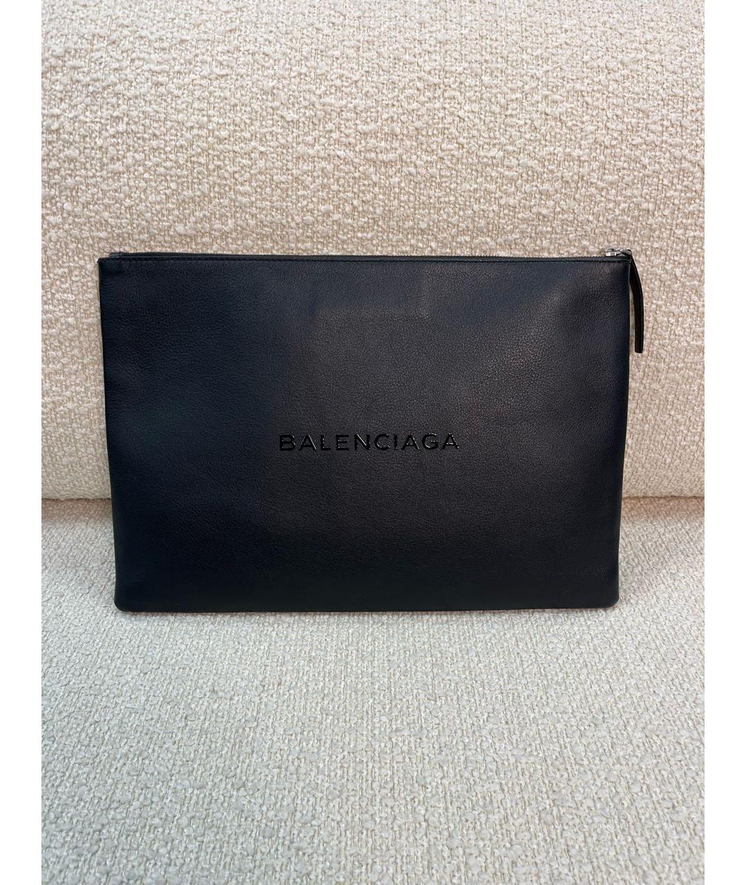 BALENCIAGA Черная кожаная папка для документов, фото 8